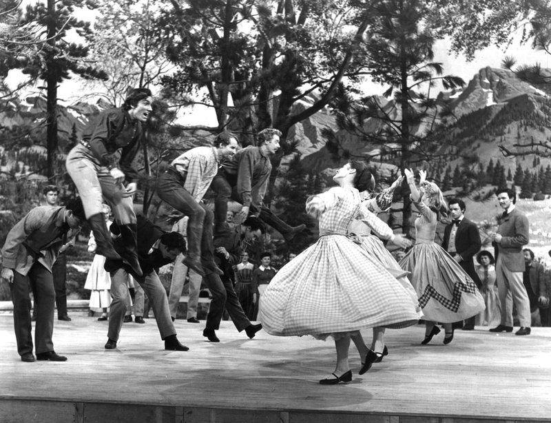 The Barn-Raising Dance in “Seven Brides for Seven Brothers” | Alamy Stock Photo by Courtesy Everett Collection