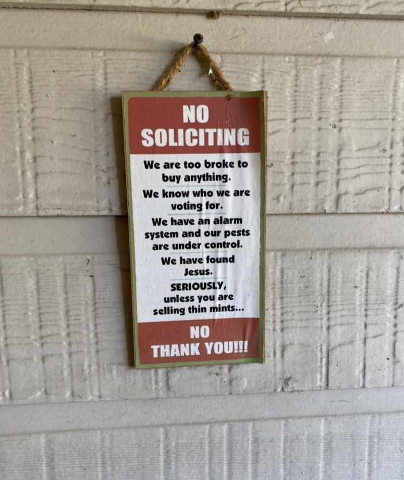 No Soliciting...Unless It's Thin Mints | Reddit.com/Grandpoop_G