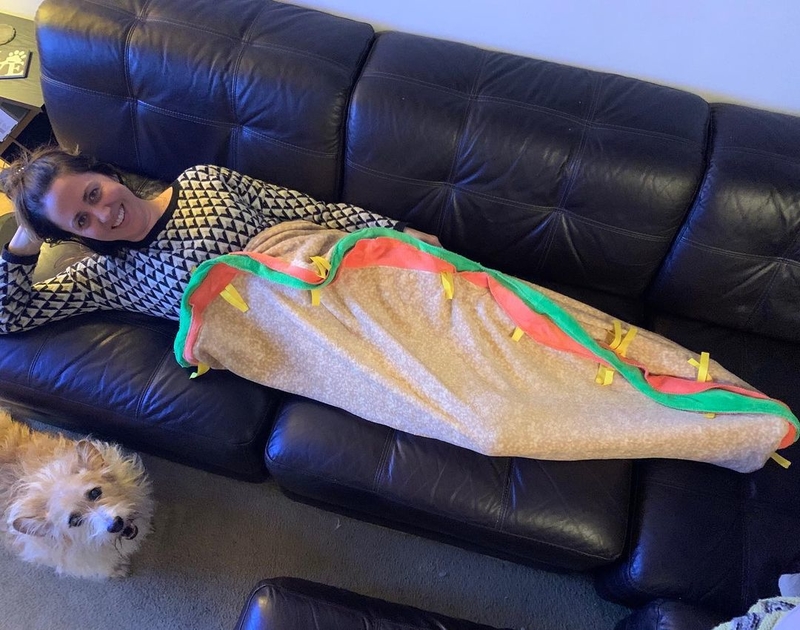 Taco Sleeping Bag | Instagram/@tacoswithtara