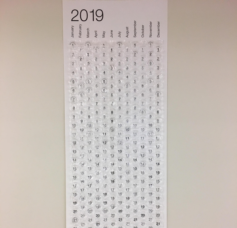 Bubble Wrap Calendar | Reddit.com/Frizzle95