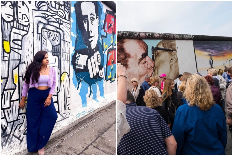 Berlin Wall Memorial's East Side Gallery in Berlin, Germany | Instagram/@wanderlust_womaniya & Alamy Stock Photo