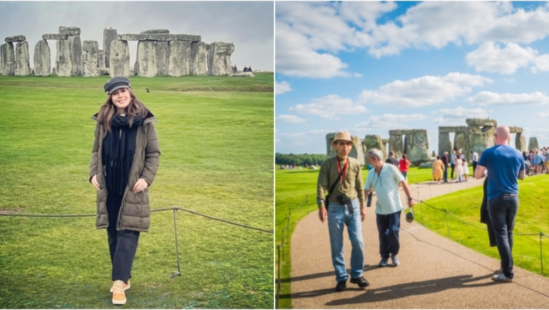 Stonehenge, England | Instagram/@ednaonthemoon & Shutterstock