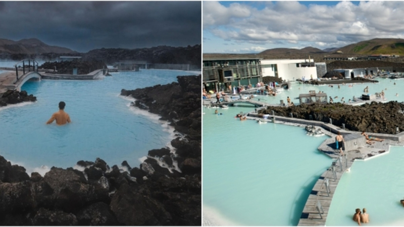 The Blue Lagoon, Iceland | Instagram/@kevinwiel & Alamy Stock Photo