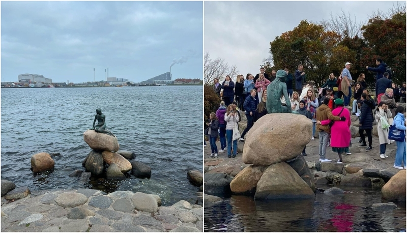 The Little Mermaid Statue, Denmark | Instagram/@hetalainen & @amykbaum0914