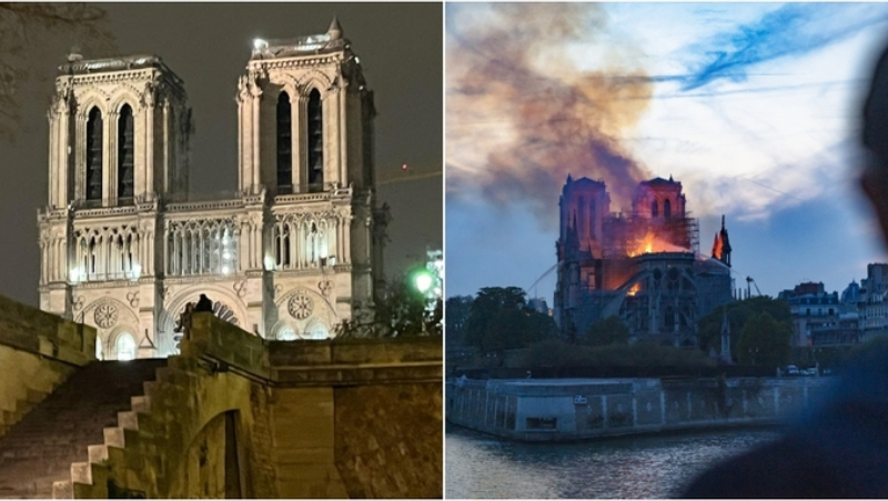 Notre Dame Cathedral in Paris, France | Instagram/@mathieu.geffray & Getty Images Photo by Aziz Ary Neto