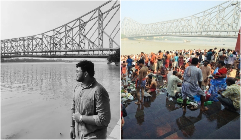 The Howrah Bridge in Kolkata, India | Instagram/@book.of.abir & Shutterstock